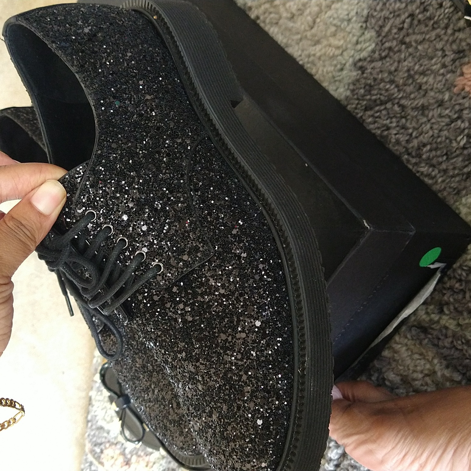 Giuseppe Zanotti Nero Glitter Dress Shoes
